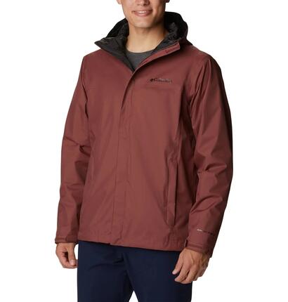 Veste de pluie imperméable en nylon COLUMBIA, marron, 2XL