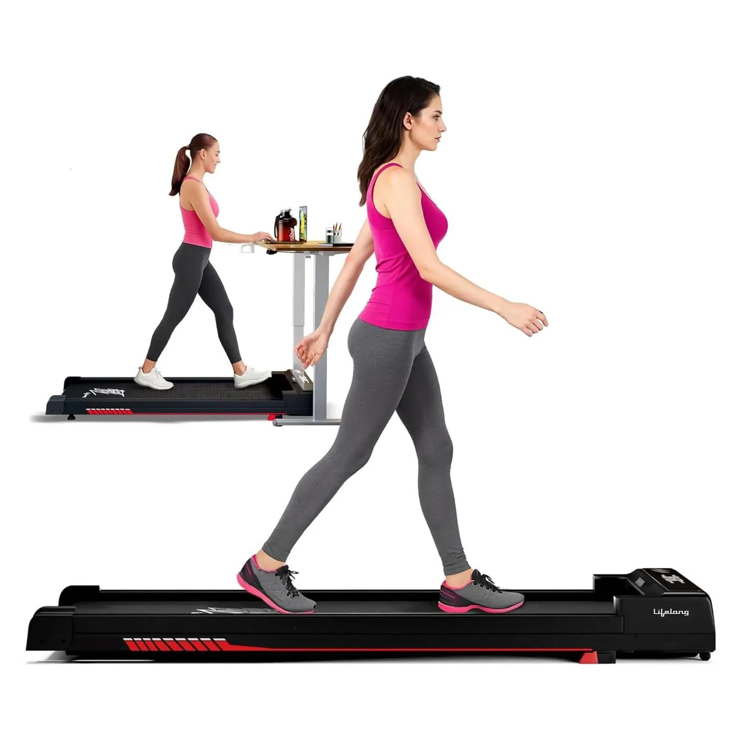 Lifelong Walking Pad for Home |3HP Motor | 2-Level Manual Incline | LED Display & Remote Control | Foldable Treadmill| 110Kg Capacity | 8 Km/h Speed | Gym Equipment for Home Workout -  4