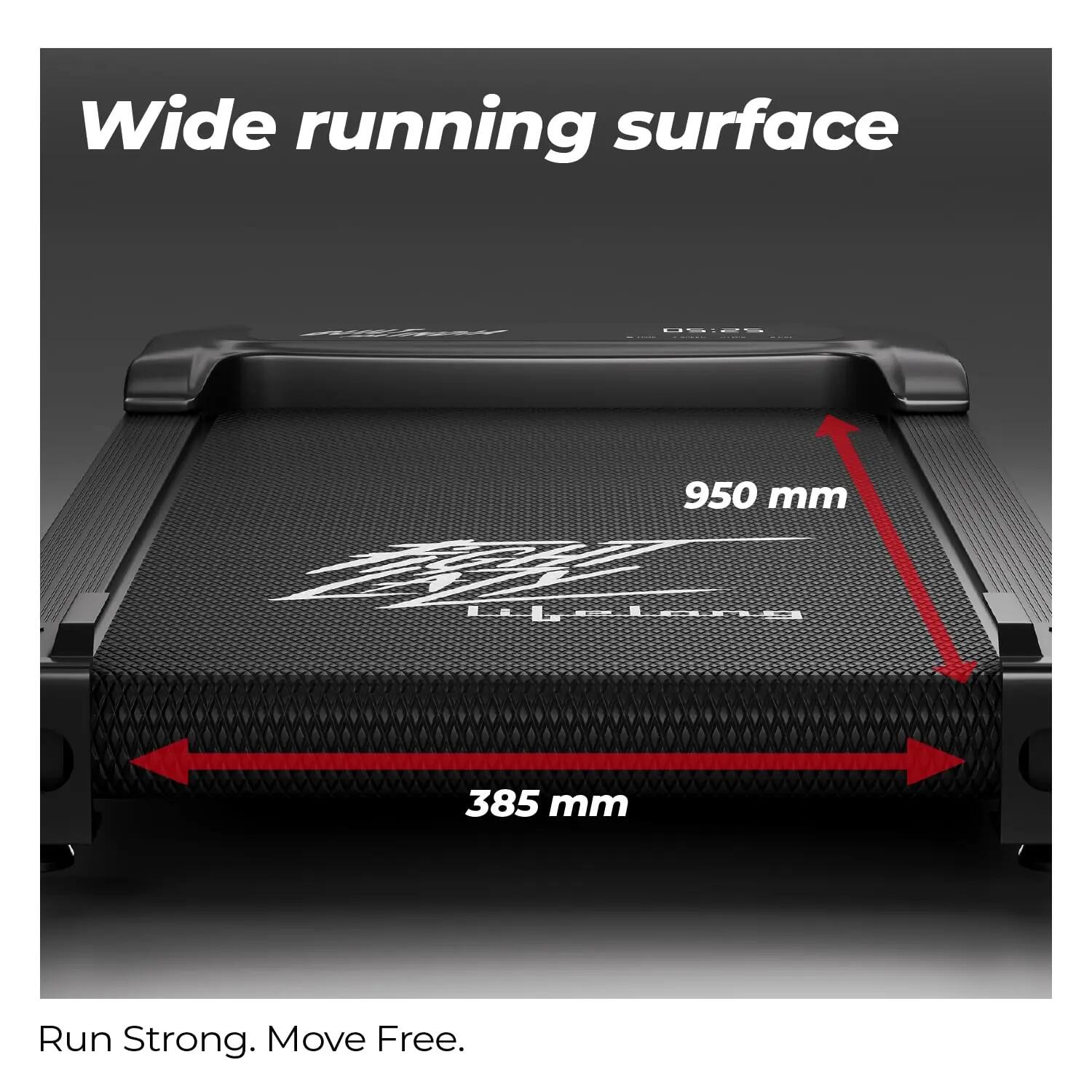 Lifelong Walking Pad for Home |3HP Motor | 2-Level Manual Incline | LED Display & Remote Control | Foldable Treadmill| 110Kg Capacity | 8 Km/h Speed | Gym Equipment for Home Workout -  3