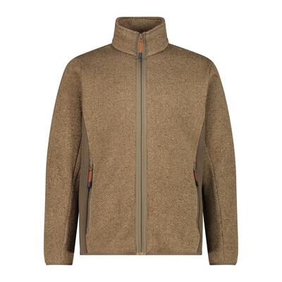 Fleecevesten truien heren - cmp man knit-tech jacket- corteccia