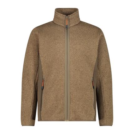 Polaire randonnée homme Man Knit-tech Jacket- Corteccia - marron