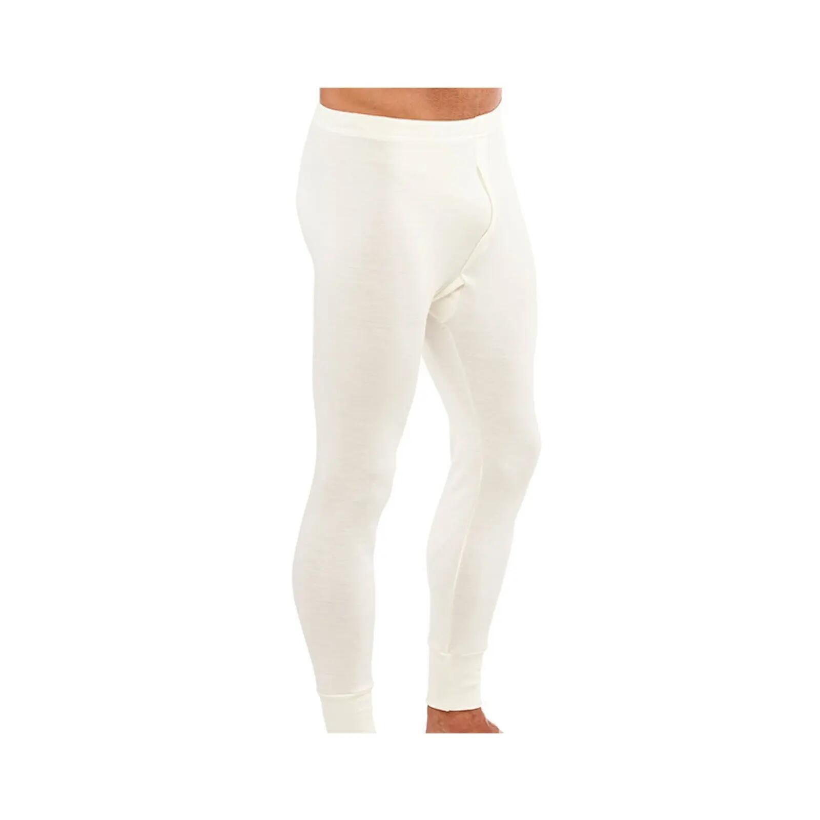 Mens Long Johns Trouser Pants Merino Wool Blend Aus Made Thermals - Beige