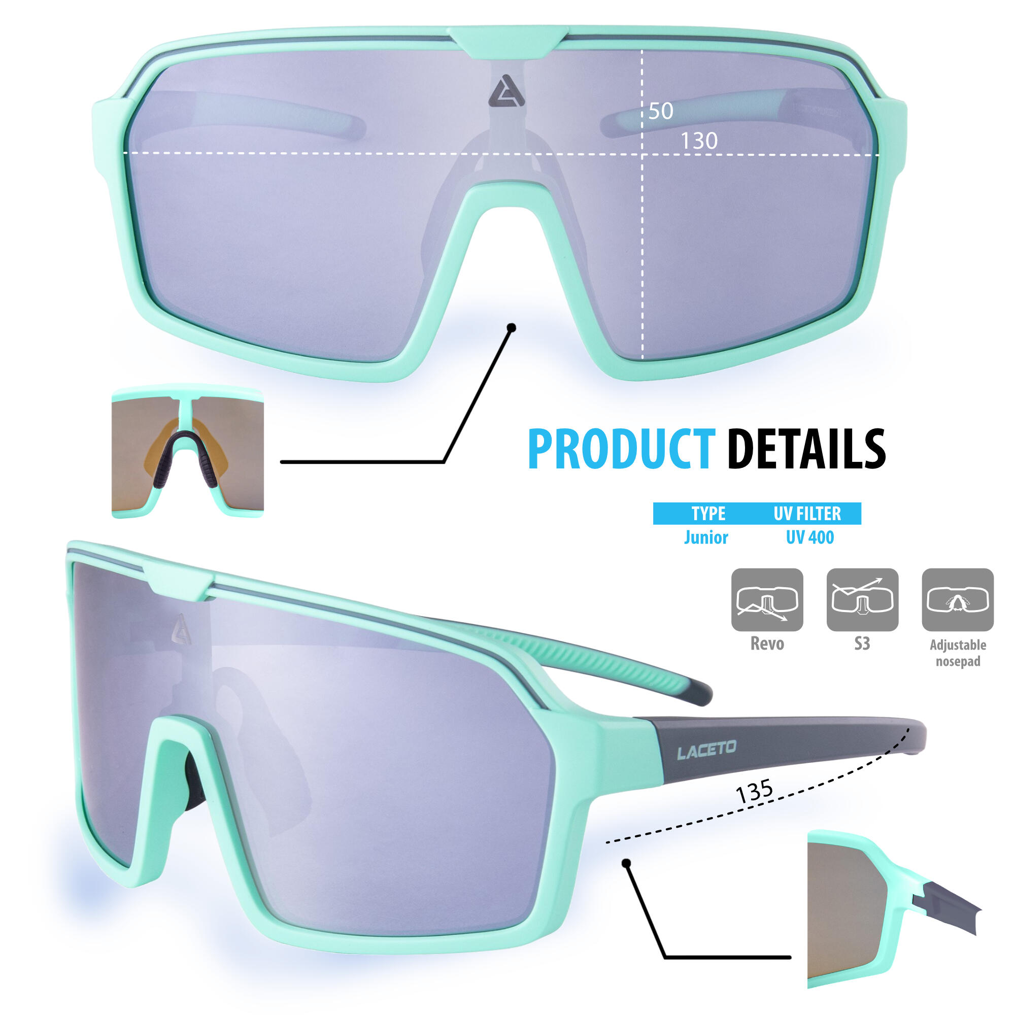Polarisierte Sonnenbrille Laceto SYDNEY - Junior 5/5
