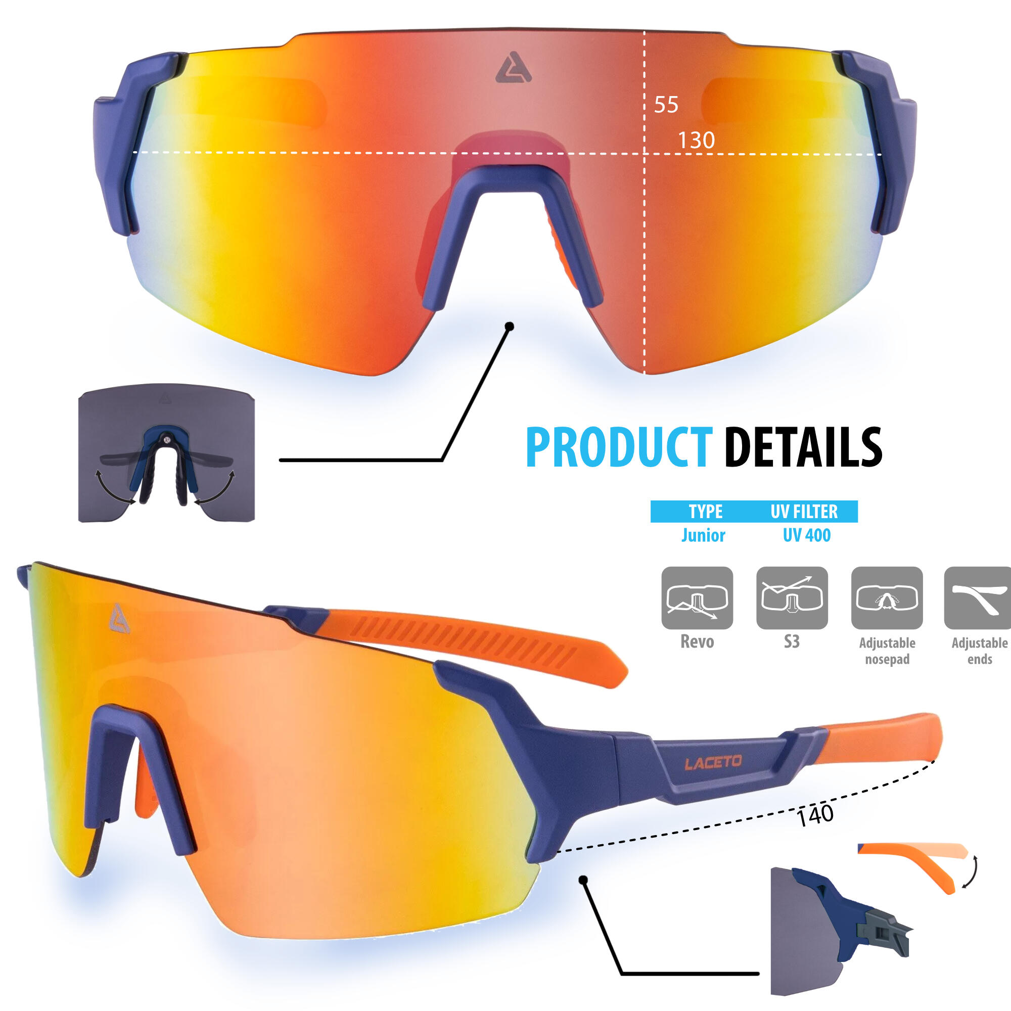 Lunettes de soleil Laceto RILEY – Junior 6/6