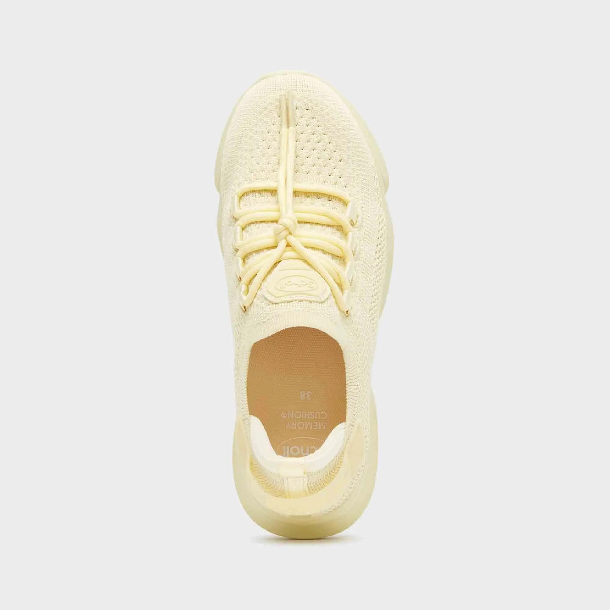 Sapatilhas Caminhada desportiva mulher Camden Amarelo-pálido 3/4