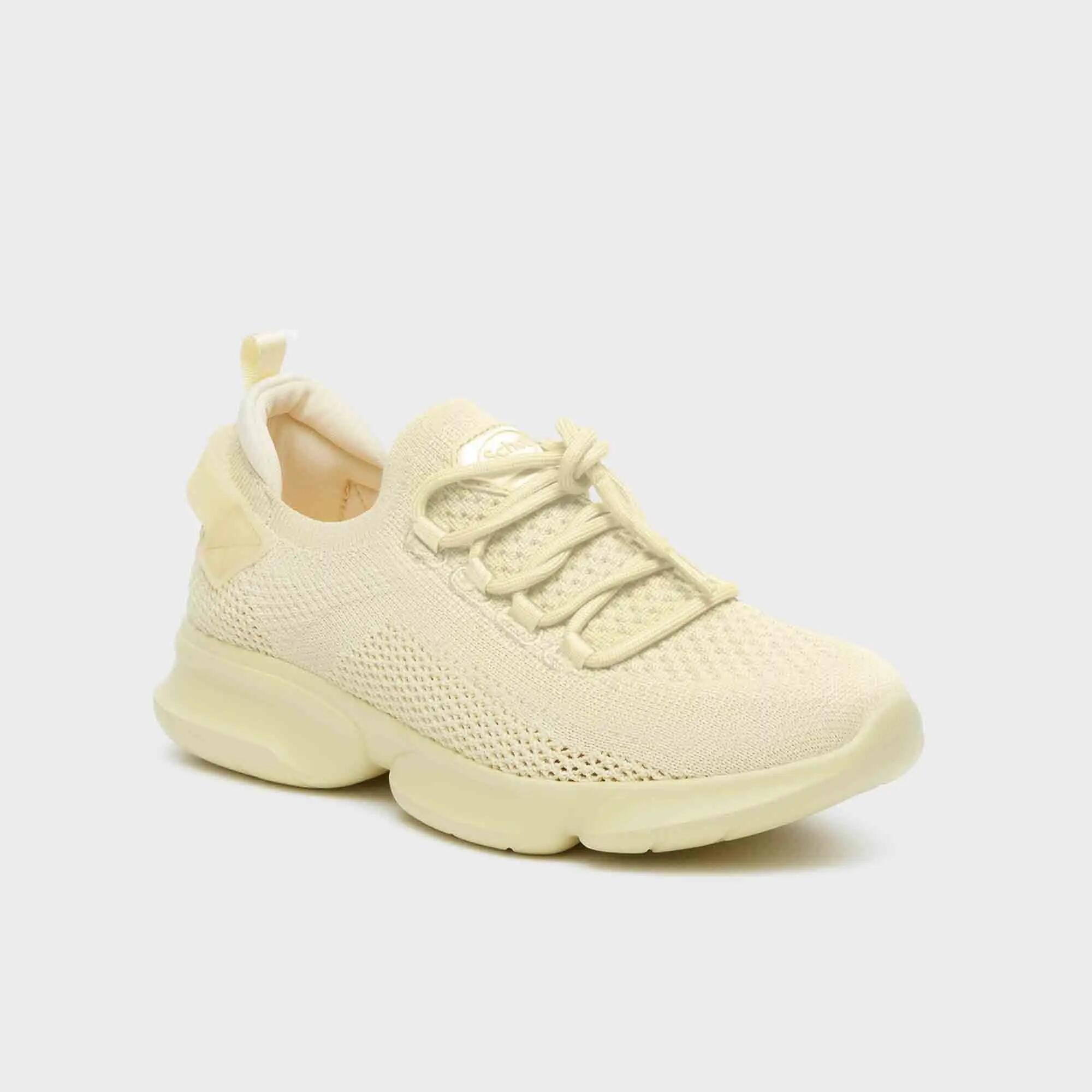 Sapatilhas Caminhada desportiva mulher Camden Amarelo-pálido 2/4
