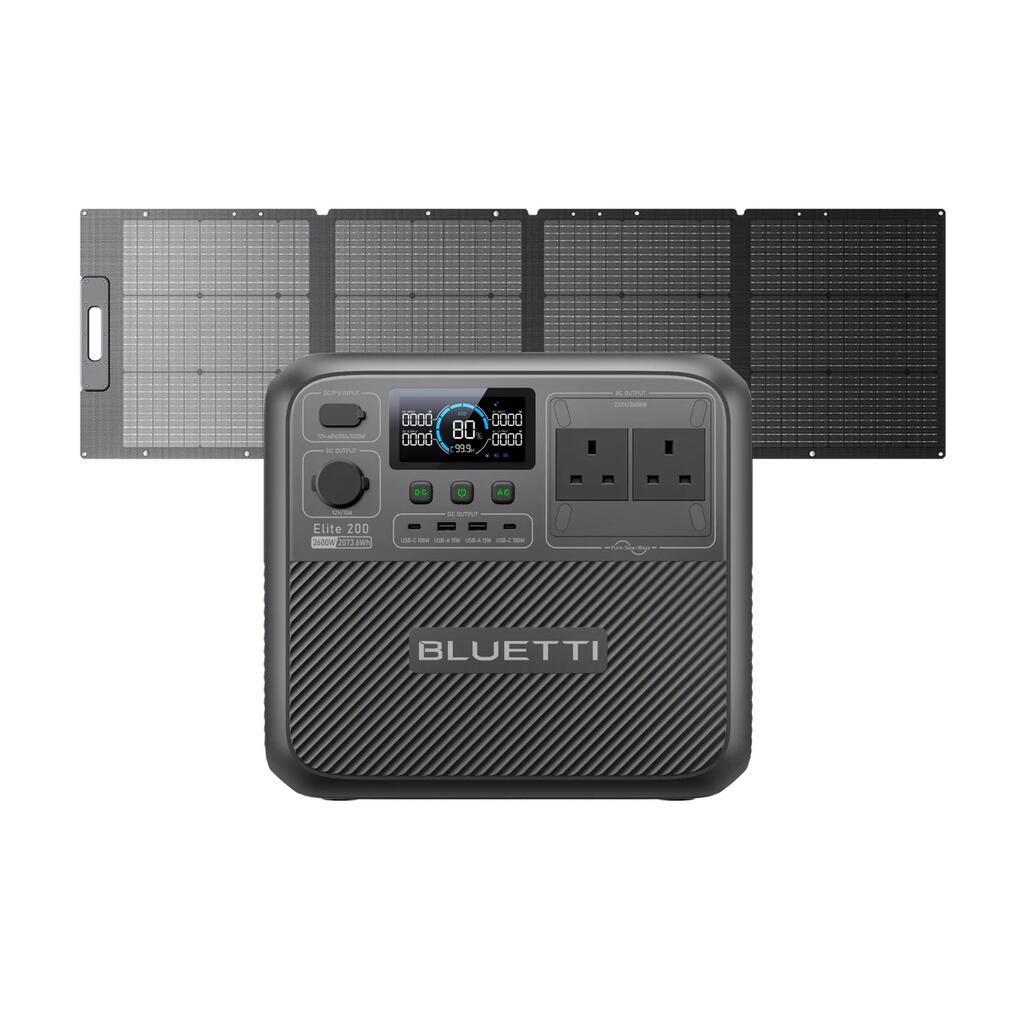 Elite 200 V2 solar generator 2073Wh + 200W panel for camping and emergency power