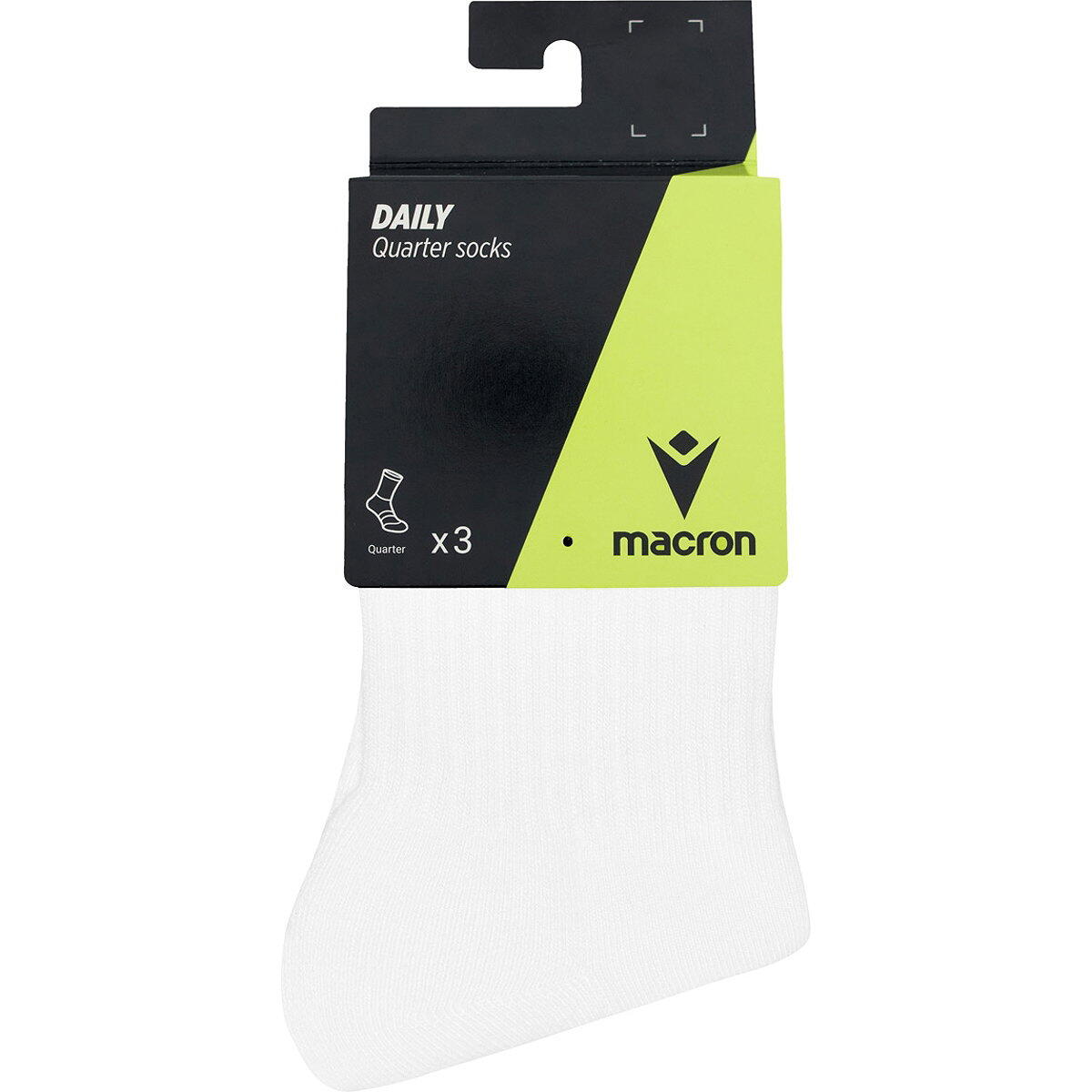 Chaussettes - multisport - unisexe - lot de 3 - macron daily - blanc 2/5