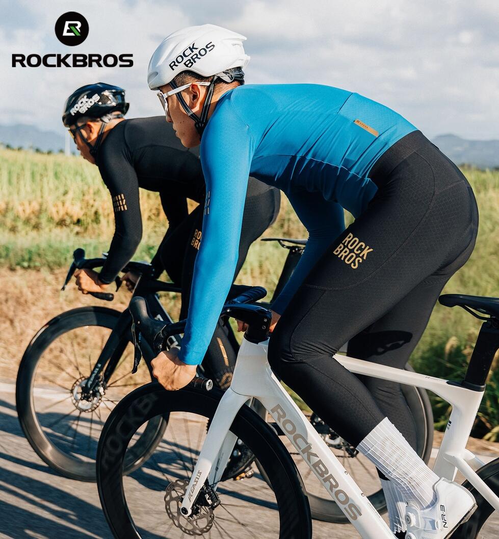 Zimowe spodnie rowerowe, wiatroszczelne i ocieplane ROCKBROS 3/4
