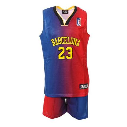 Barcelona Ensemble de basketball Bleu/Rouge Enfant Sport Zone