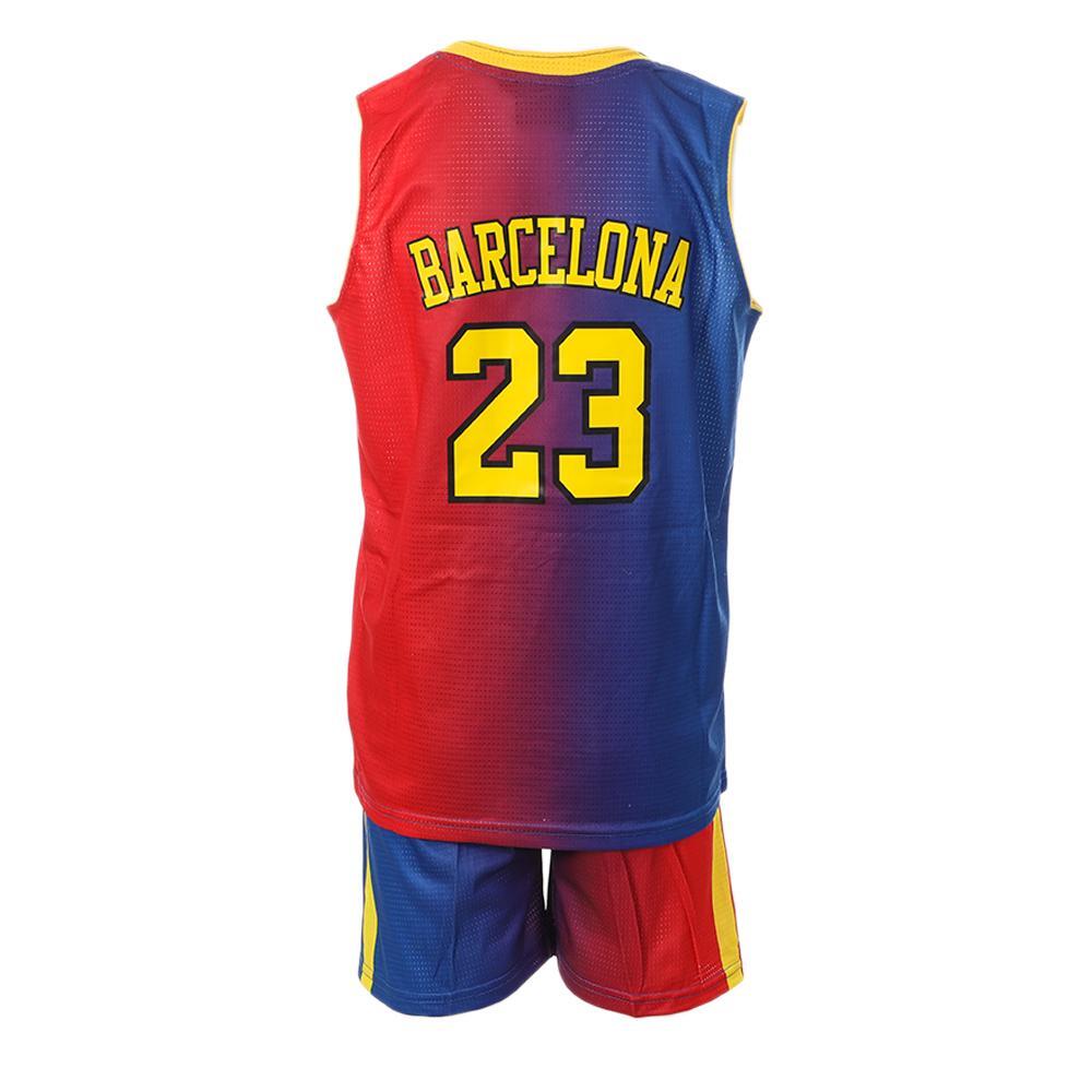 Barcelona Ensemble de basketball Bleu/Rouge Enfant Sport Zone 3/3