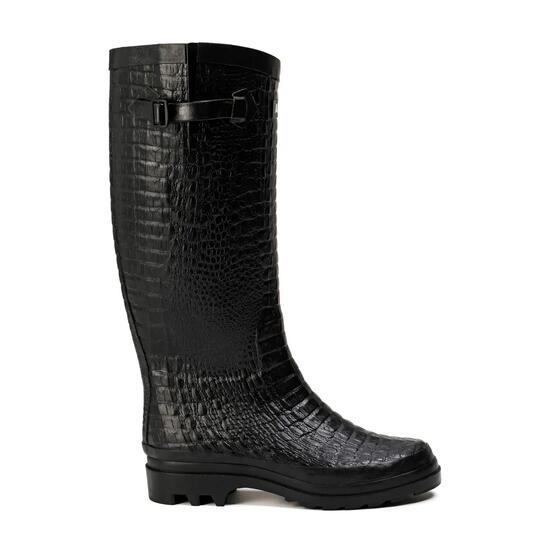 Bottes de pluie imprimé animal AIGLENTINE 2 Femme Noir