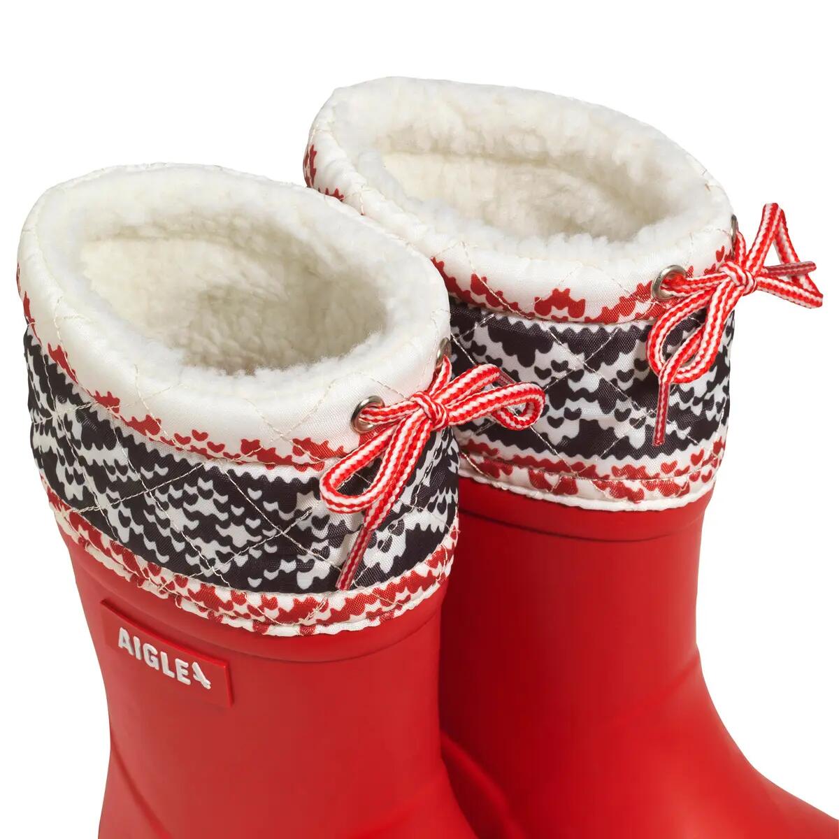 Bottes de pluie fourrées imprimé GIBOULEE PT Enfant Rouge 5/5