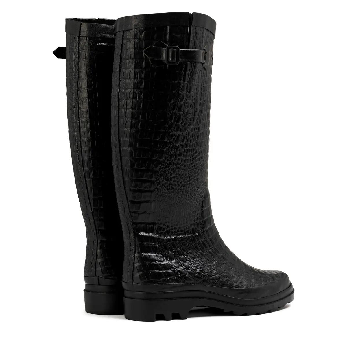 Bottes de pluie imprimé animal AIGLENTINE 2 Femme Noir 3/4