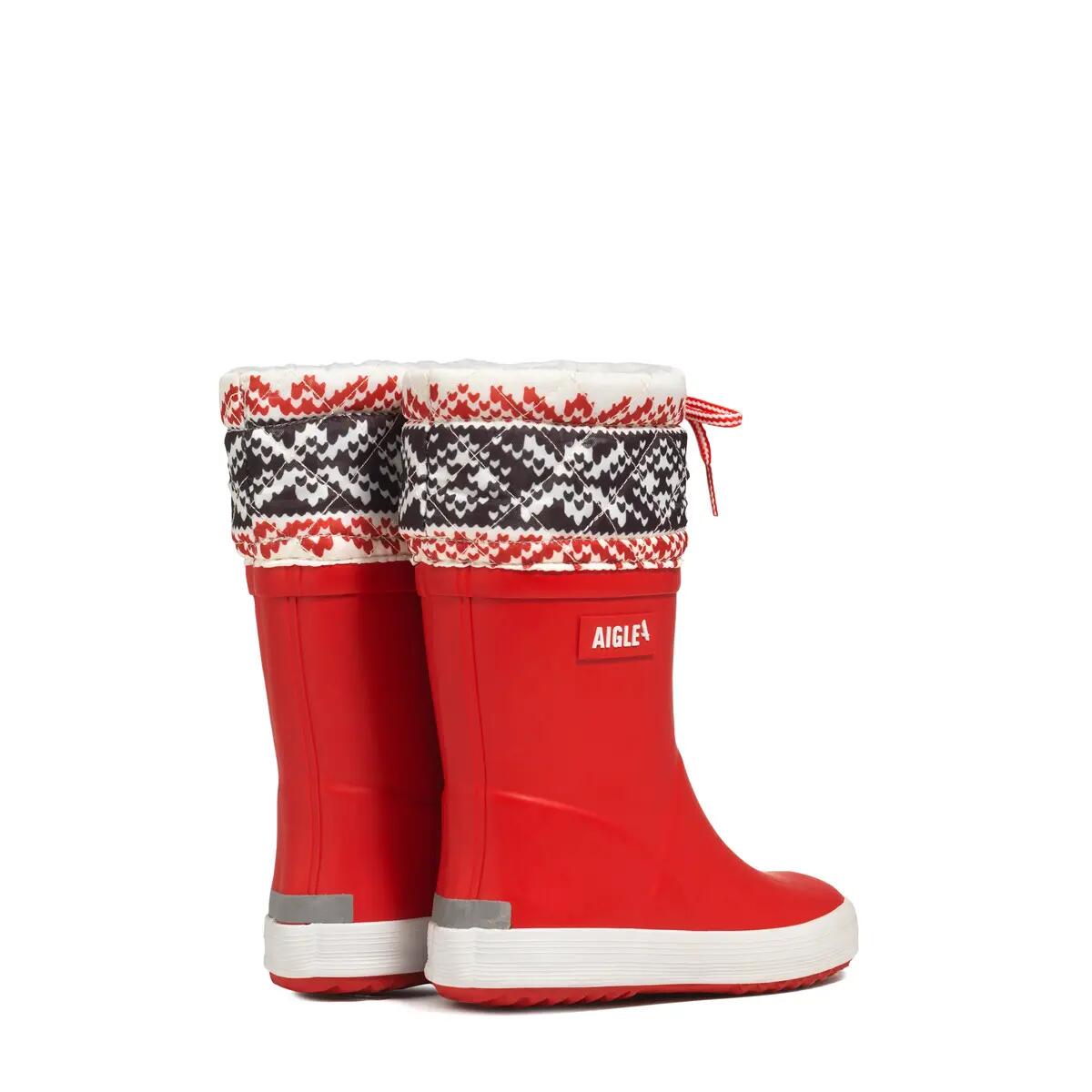Bottes de pluie fourrées imprimé GIBOULEE PT Enfant Rouge 3/5