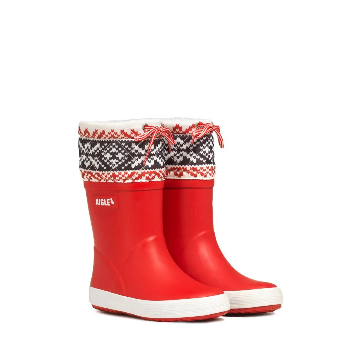 Bottes de pluie fourrées imprimé GIBOULEE PT Enfant Rouge 2/5