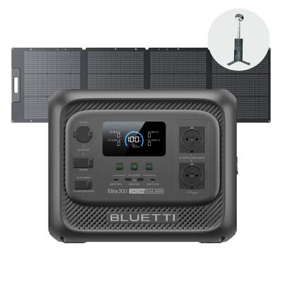 Bluetti elite 300+200w draagbare powerstation 3014wh voor camper en noodstroom