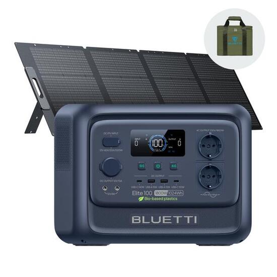BLUETTI Solar Generator Elite 100 V2+200W, 1024Wh Outdoor Power für Camping