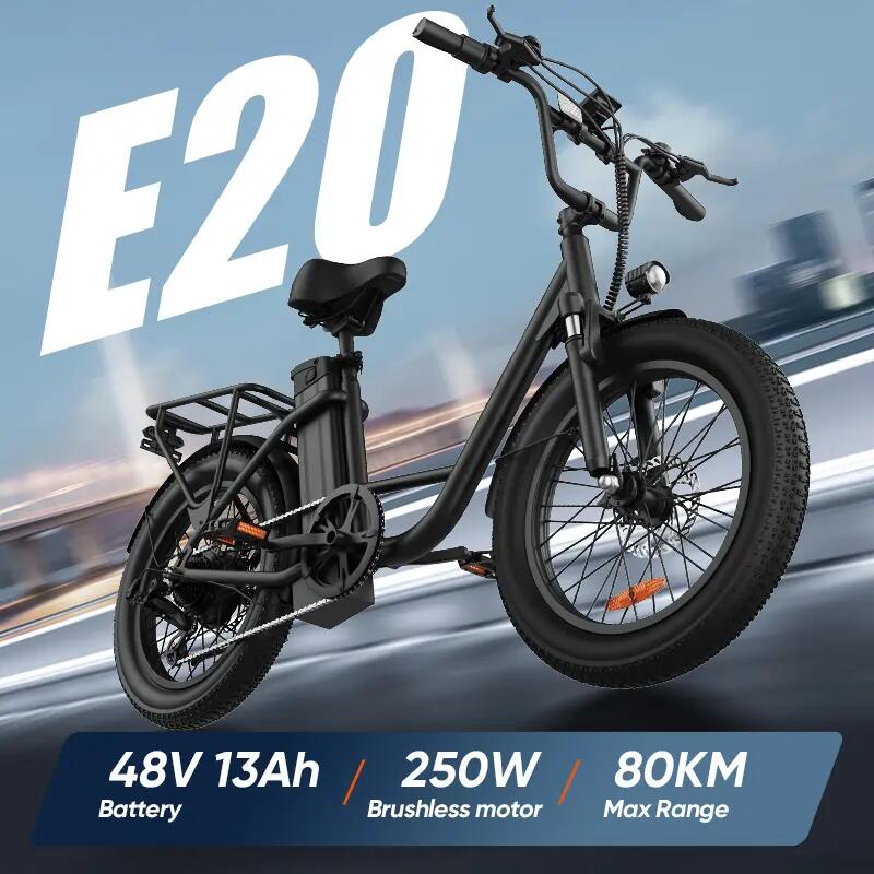 URLIFE E20 20" x 3 Electric Bicycle with 48V 13Ah Removable Battery