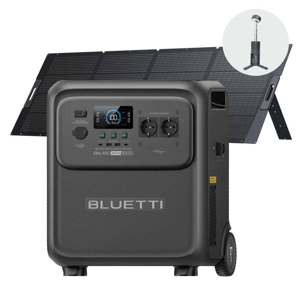 BLUETTI Elite 400+350W 3840Wh Захранваща станция с колела за домашна употреба