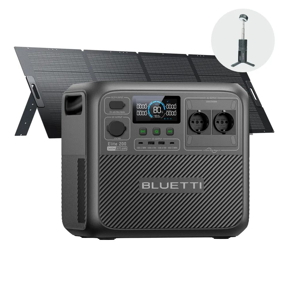 Електростанция BLUETTI Elite 200 V2 2073Wh + 350W, Solar, Дом & Camping