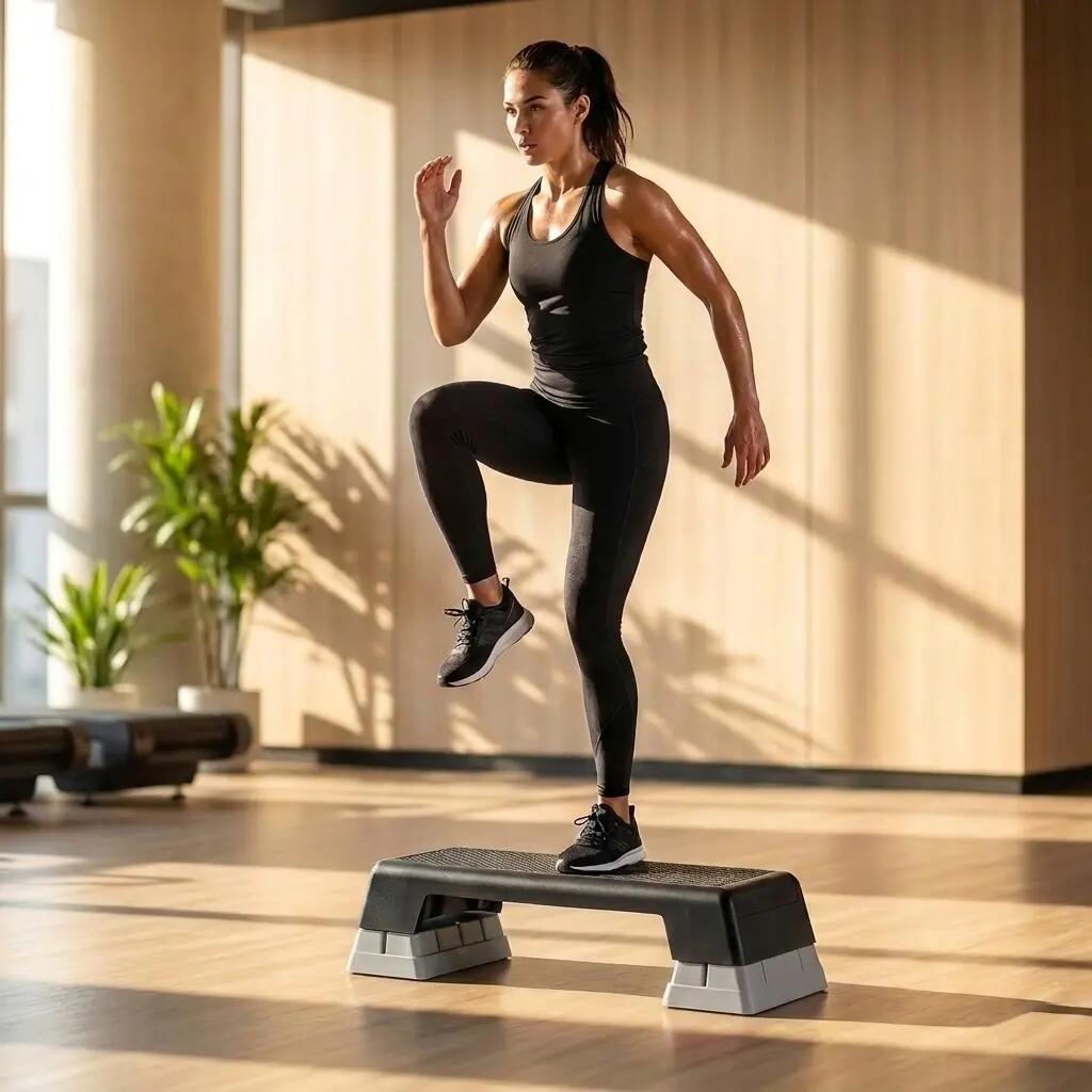 Aerobic Stepper Steppbrett höhenverstellbar 15/20/25 cm rutschfest bis 200 kg 2/8