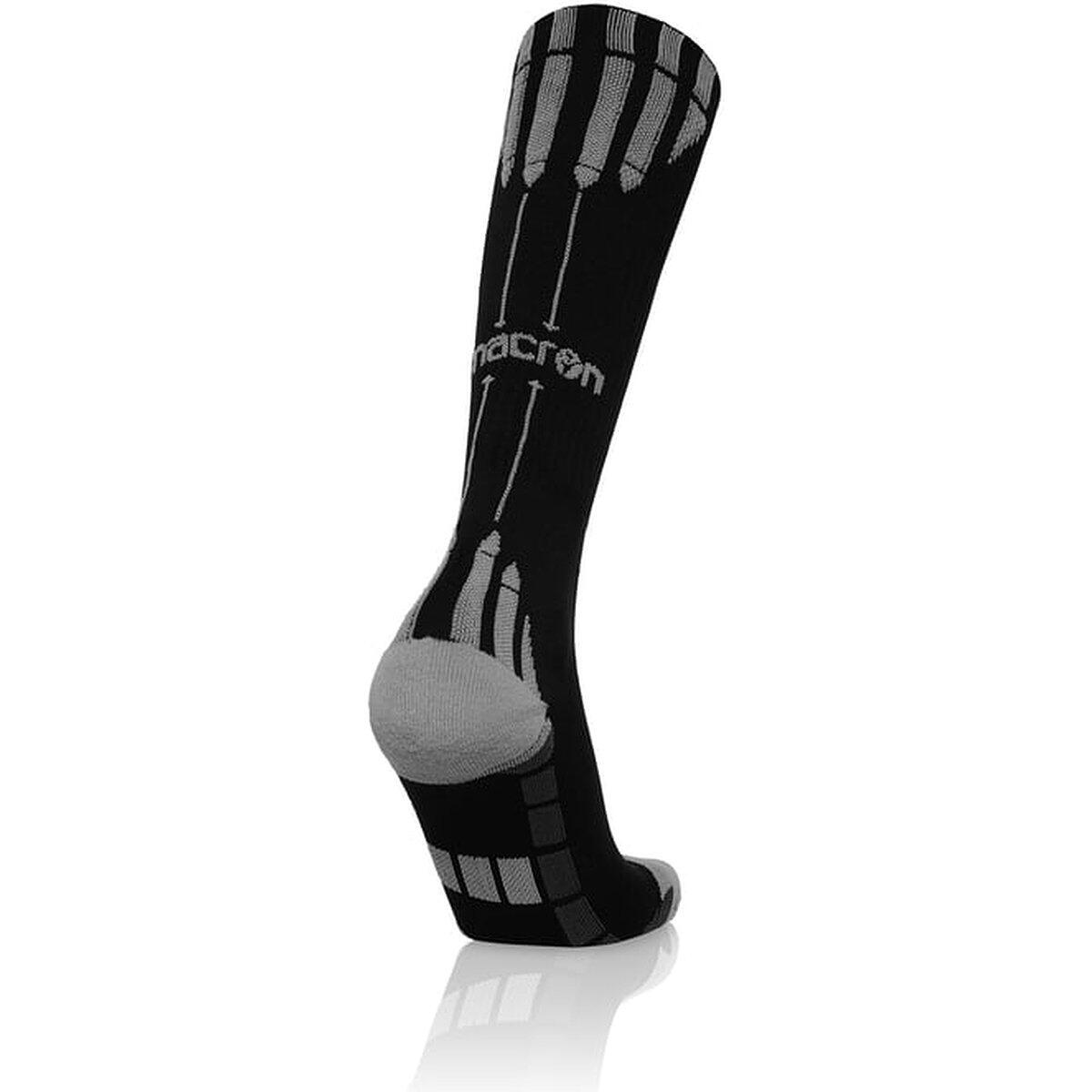 Chaussettes - Course - Compression, Amorti - Noir/Gris 4/4
