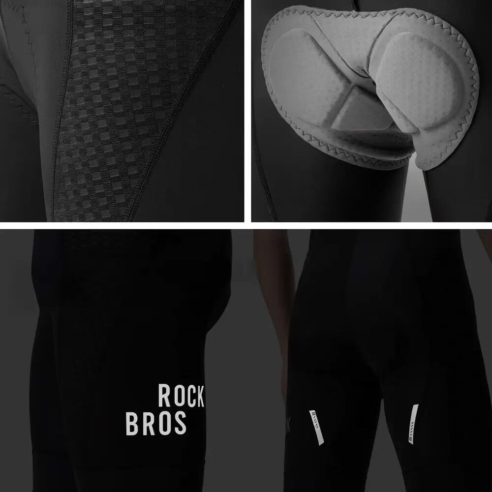 Calção de ciclismo com suspensórios refletor ROCKBROS 5/6