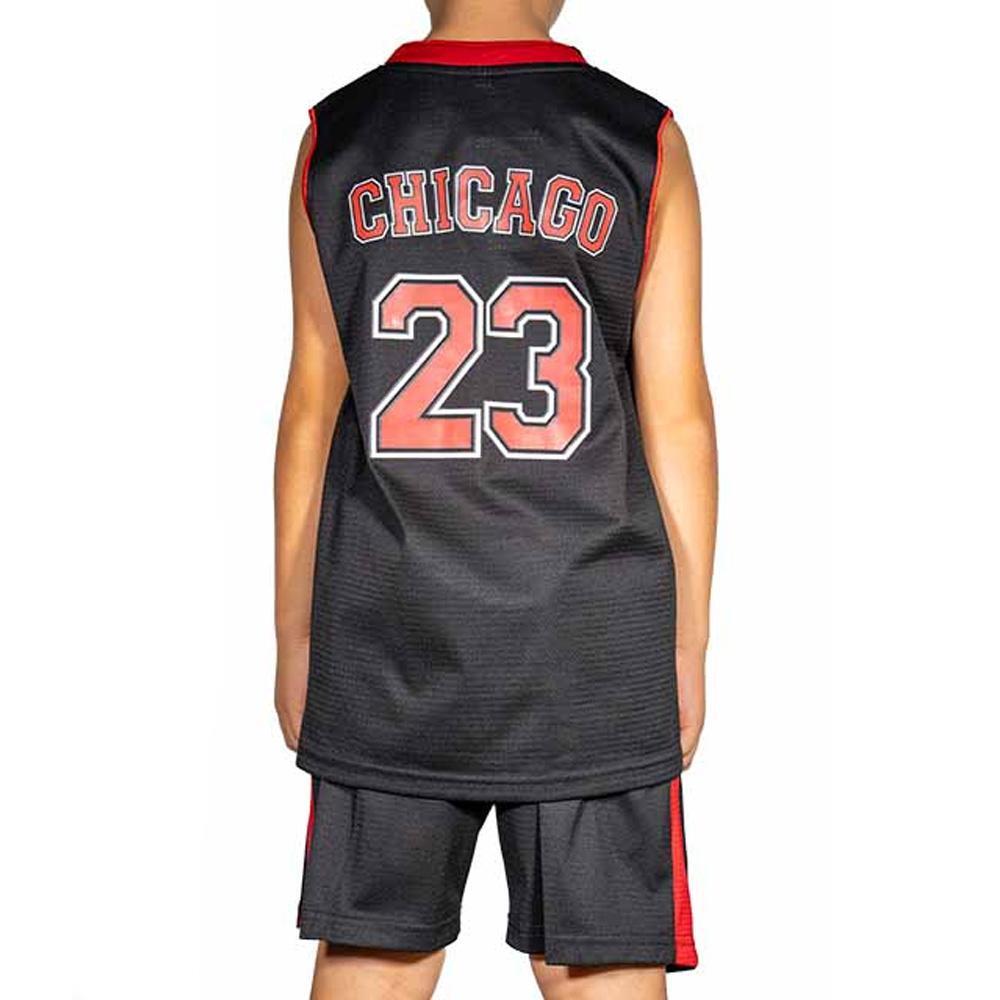 Conjunto Baloncesto Niño Chicago Bulls Negro/Rojo Sport Zone 3/3