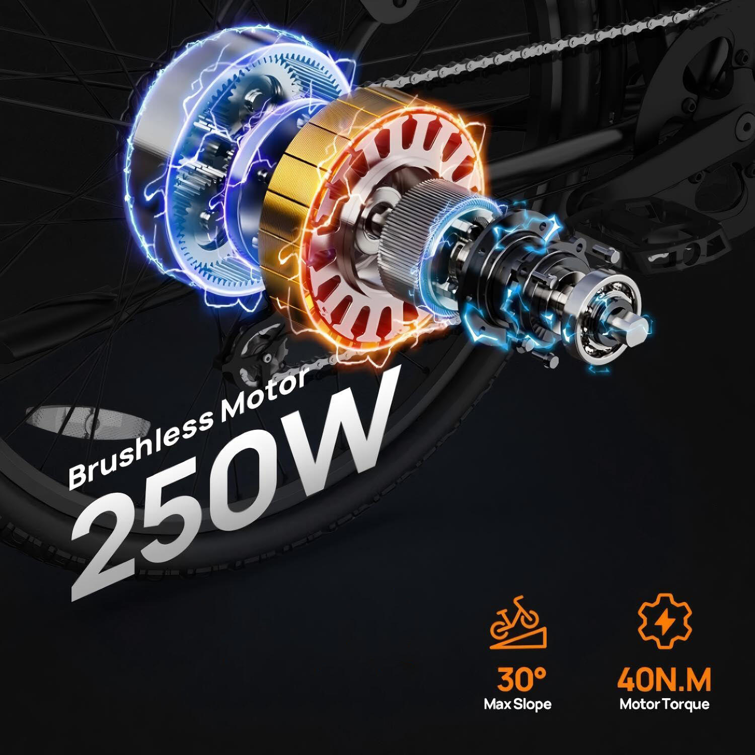 Vélo électrique - Homme - 36V 13Ah, 250W - E26 - Blanc 3/7
