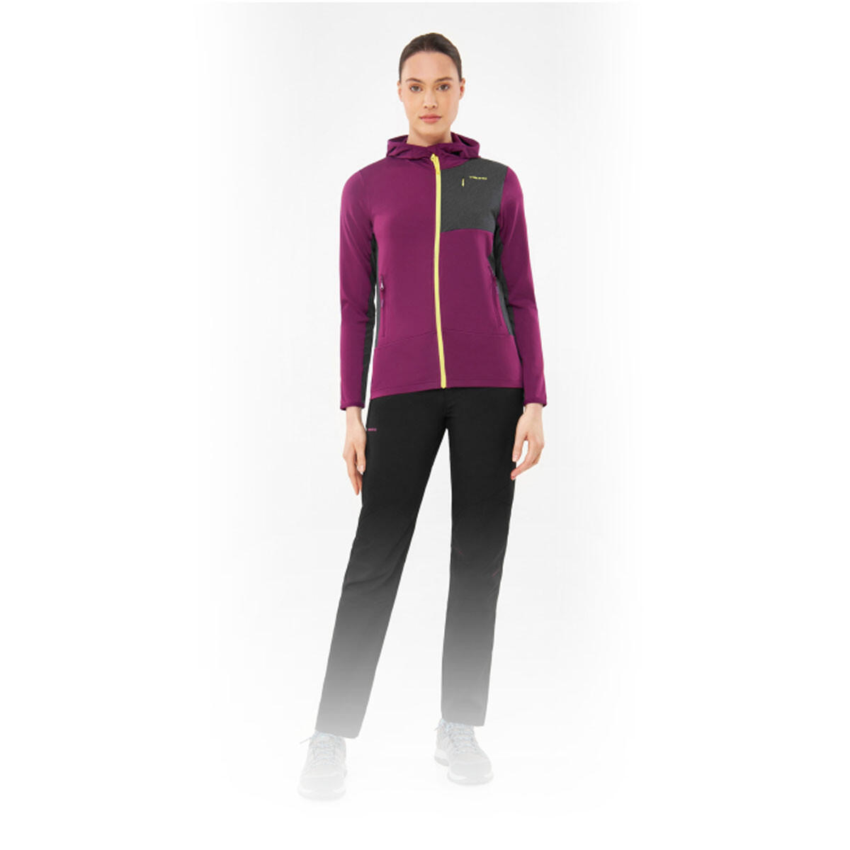 Damen Fleecejacke VIKING Tacoma Hoodie mit Kapuze und Reißverschluss 5/6