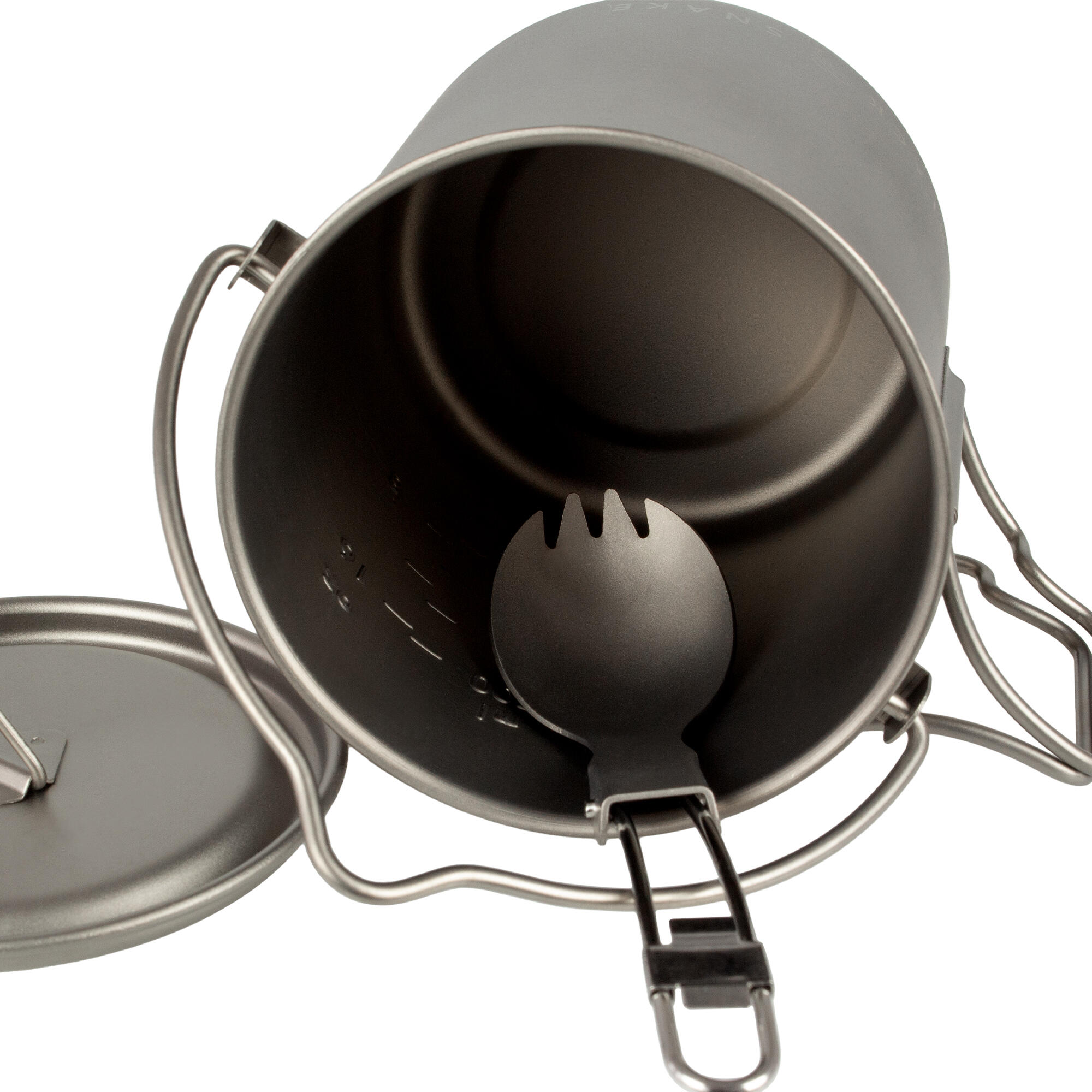 Titan Camping Set 6-teilig - Outdoor Geschirr & Besteck mit Topf, ultraleicht 5/7