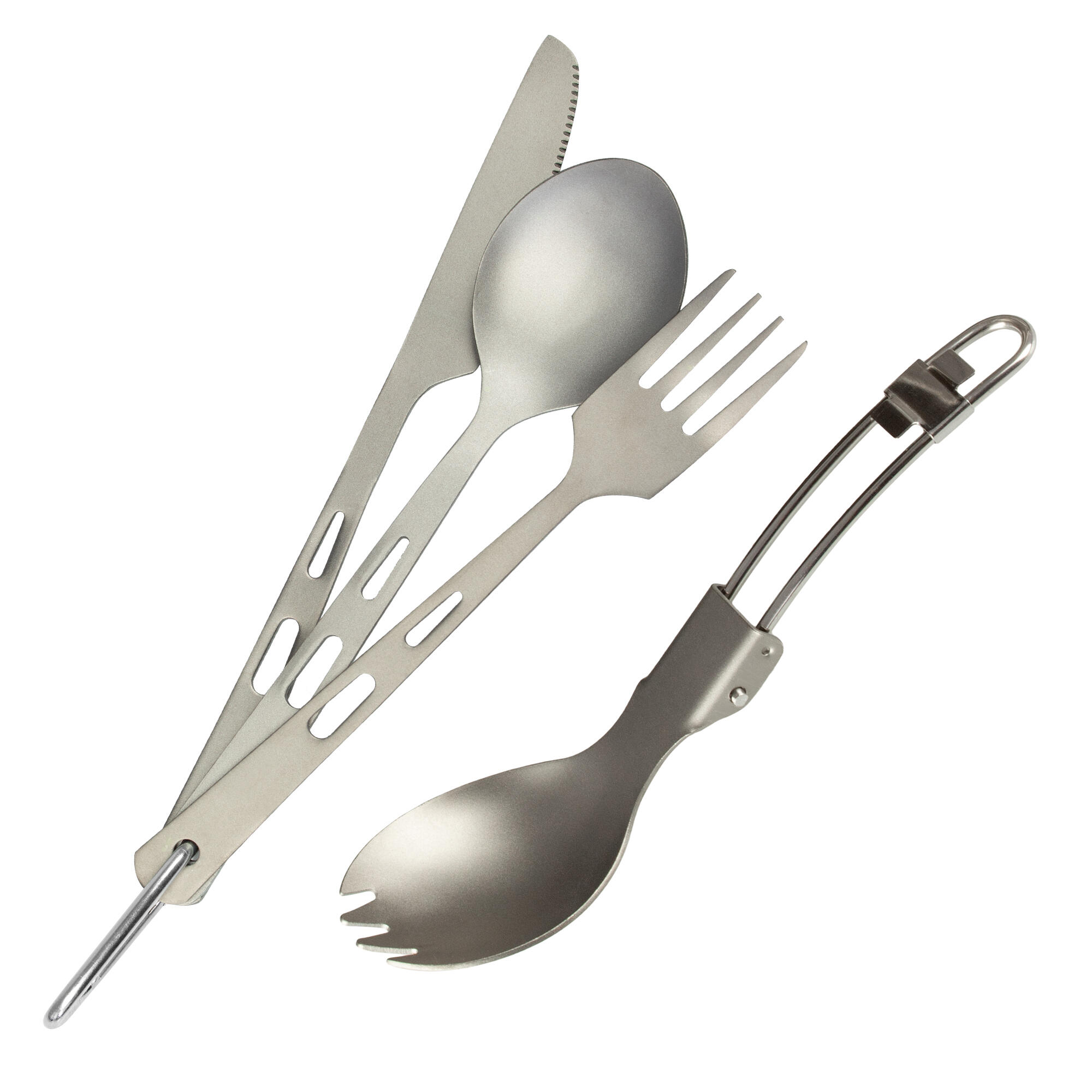 Titan Camping Set 6-teilig - Outdoor Geschirr & Besteck mit Topf, ultraleicht 4/7