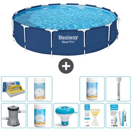 BESTWAY Piscina Bestway Steel Pro Redonda - 396x84 cm - 10-piezas S43339