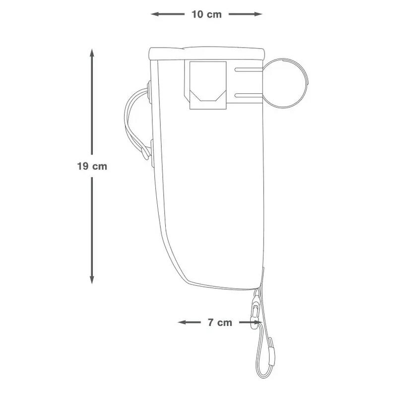 Geanta ghidon bicicleta Backcountry 2.0 Food Pouch 1.2 litri - gri negru