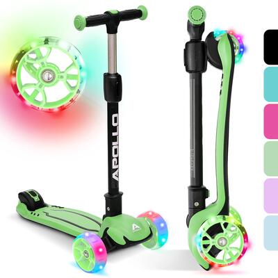 Kinderscooter kidspro 4 opvouwbare led 3-wiel step