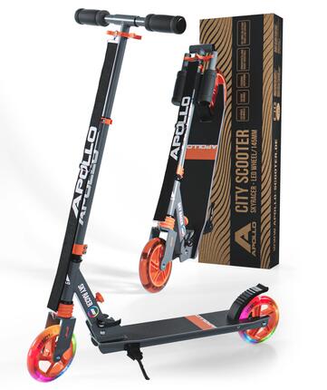 Apollo SkyRacer Hulajnoga 145 mm składana z amortyzacją i kołami LED