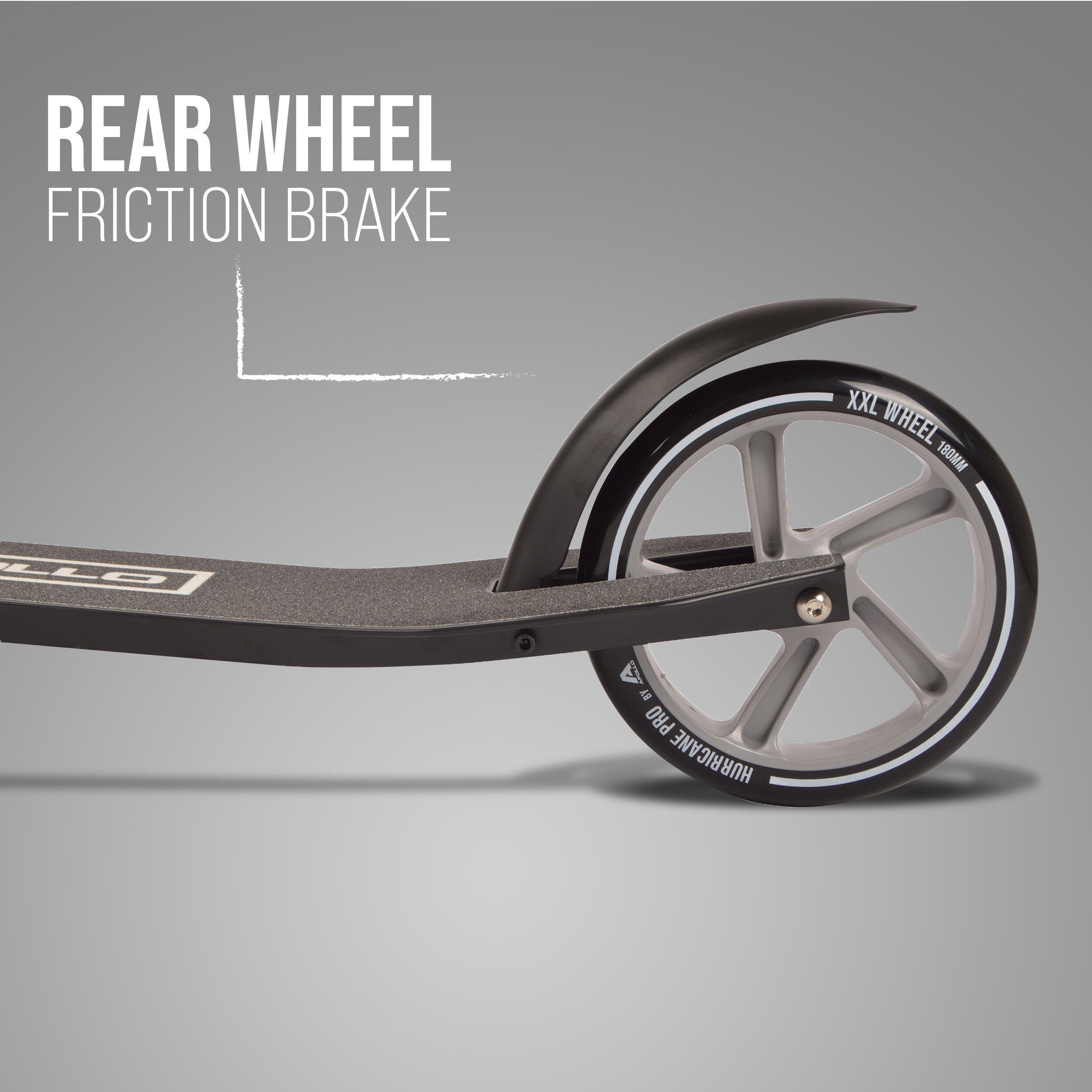 Trottinette urbaine 'Hurricane' avec suspension - Argent 3/7