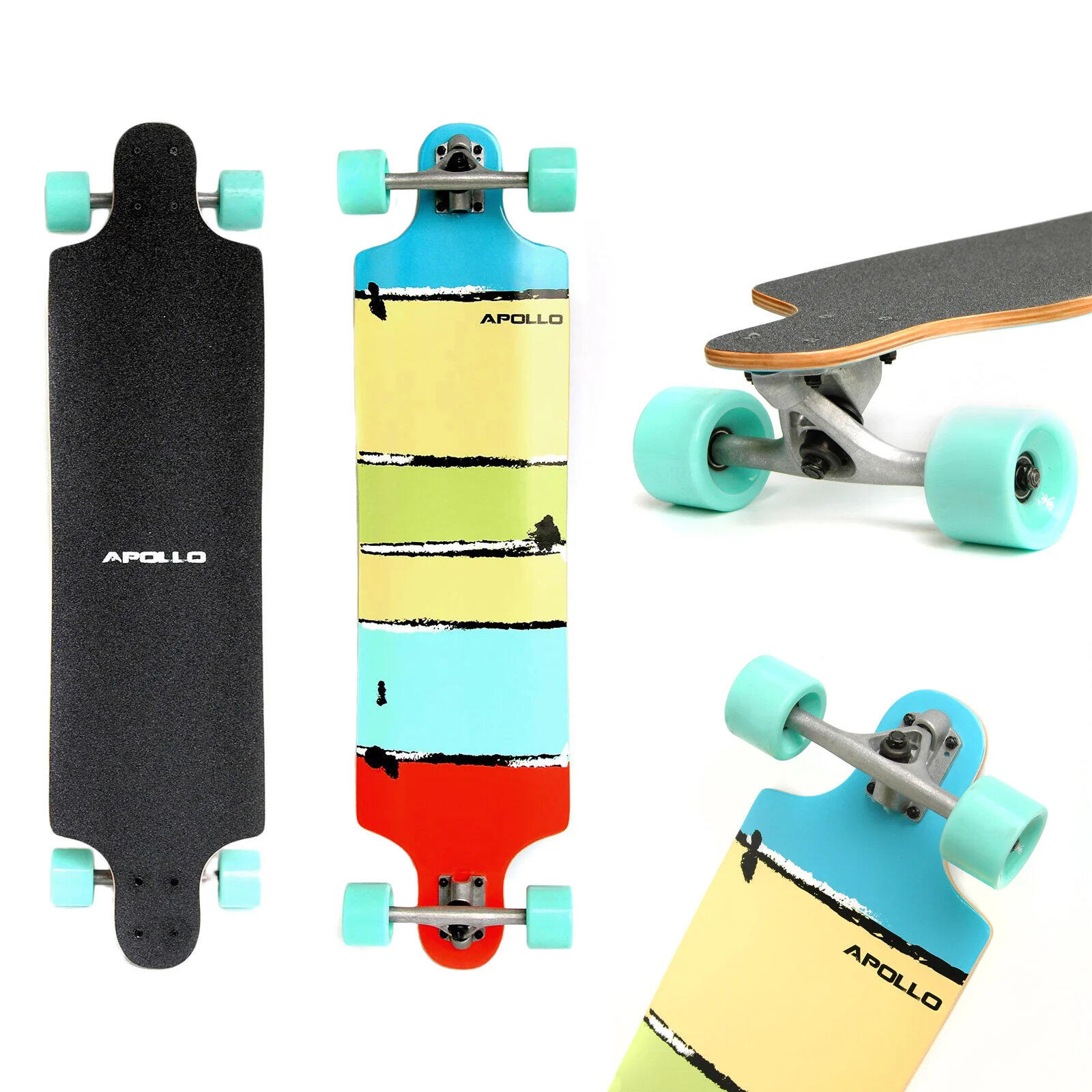 Longboard 38" Edición Especial, ABEC Alta Velocidad, Drop-Through Freeride 5/5