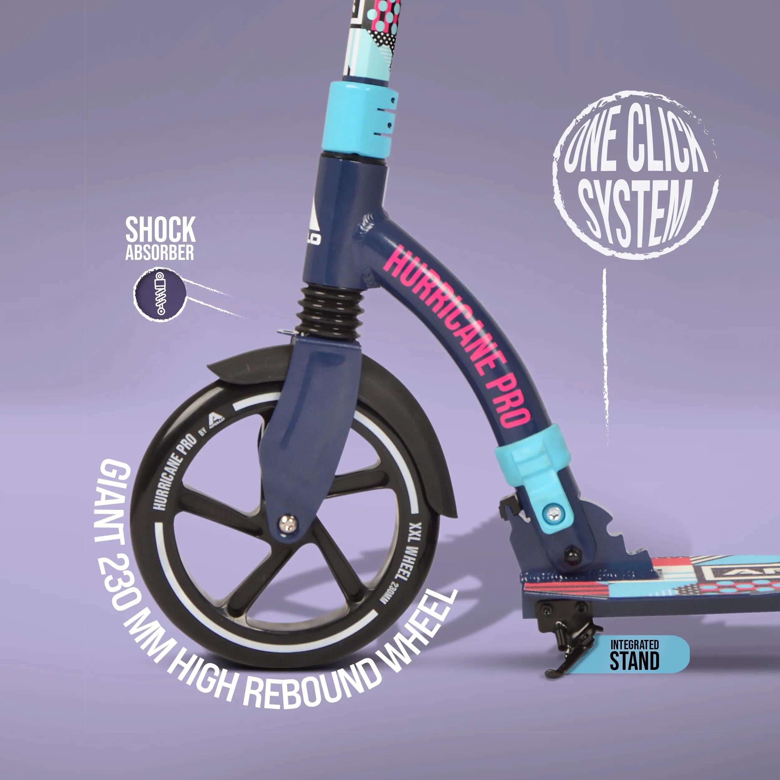 Kinderscooter KIDSPRO 4 klappbarer LED 3-Rad-Roller, Mint 2/7