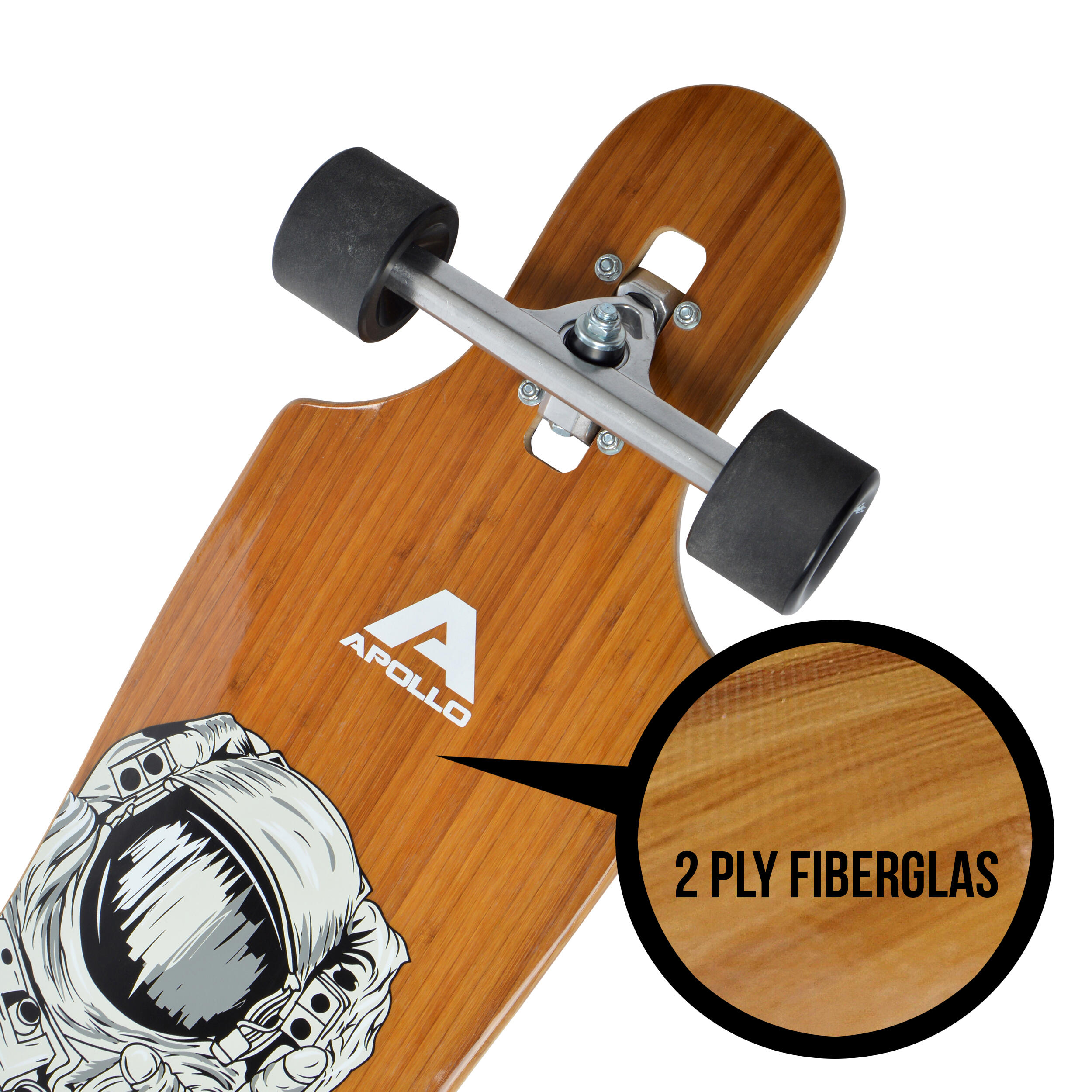 Twin Tip DT Fiberglas Longboards, Extrem leicht und stabil 3/7