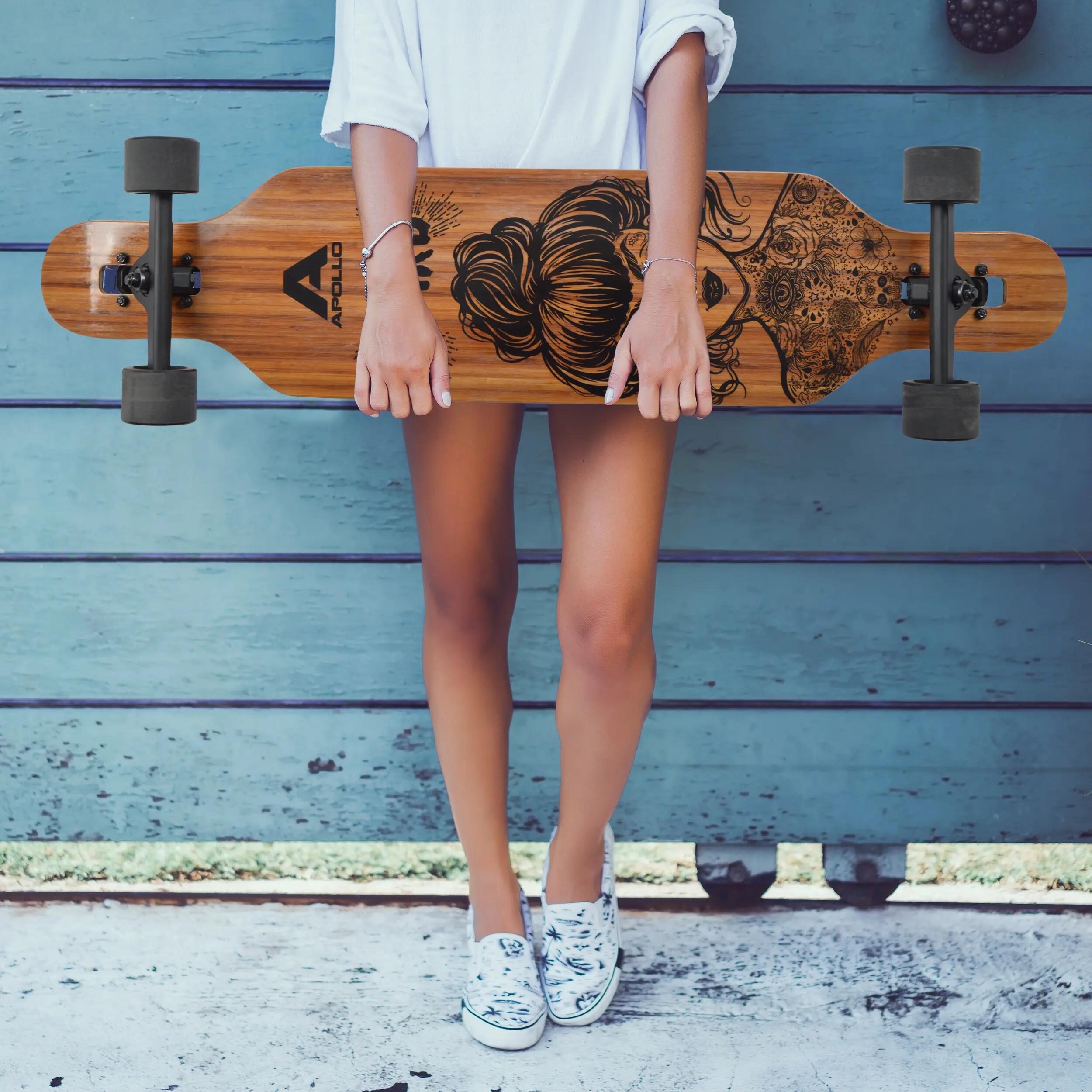 Longboards Twin Tip DT de fibra de vidrio, extremadamente ligeros y estables 6/6