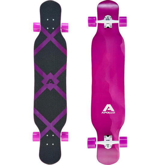 Planche Longboard 116x24cm ABEC 9, idéale pour pros & débutants, cruiser élégant
