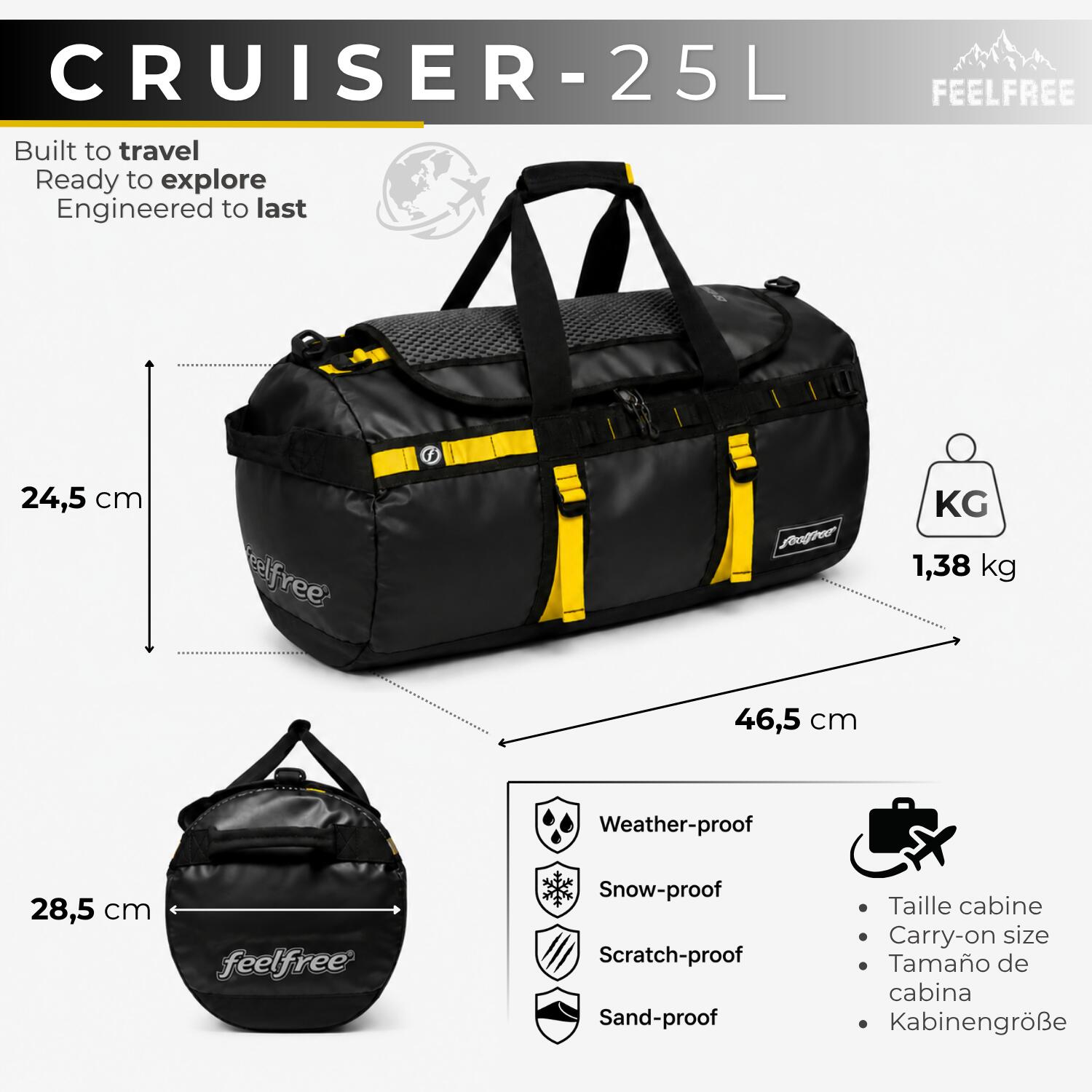 Saco de Viagem Impermeável Duffle Cruiser 42L 7/15