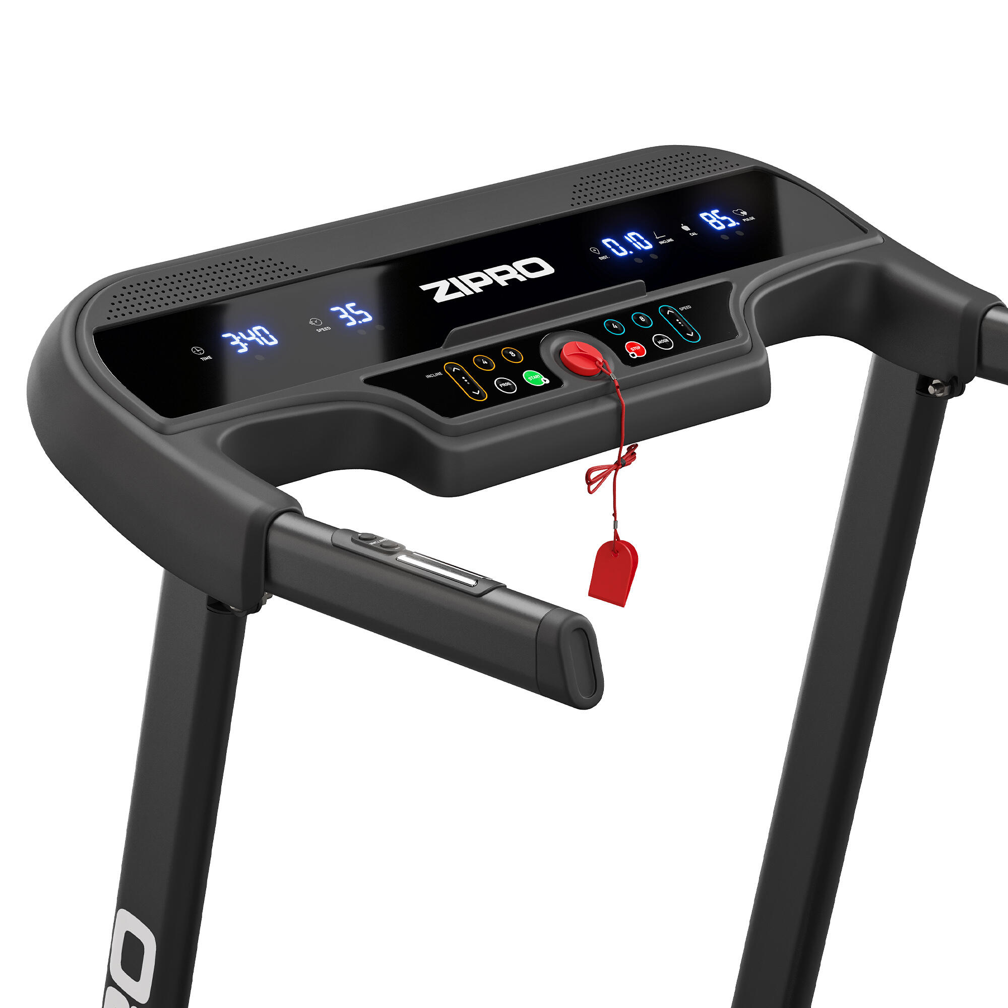 Passadeira de corrida Zipro Pulse 120×42 cm 12 km/h, LED, inclinação motorizada 15/16