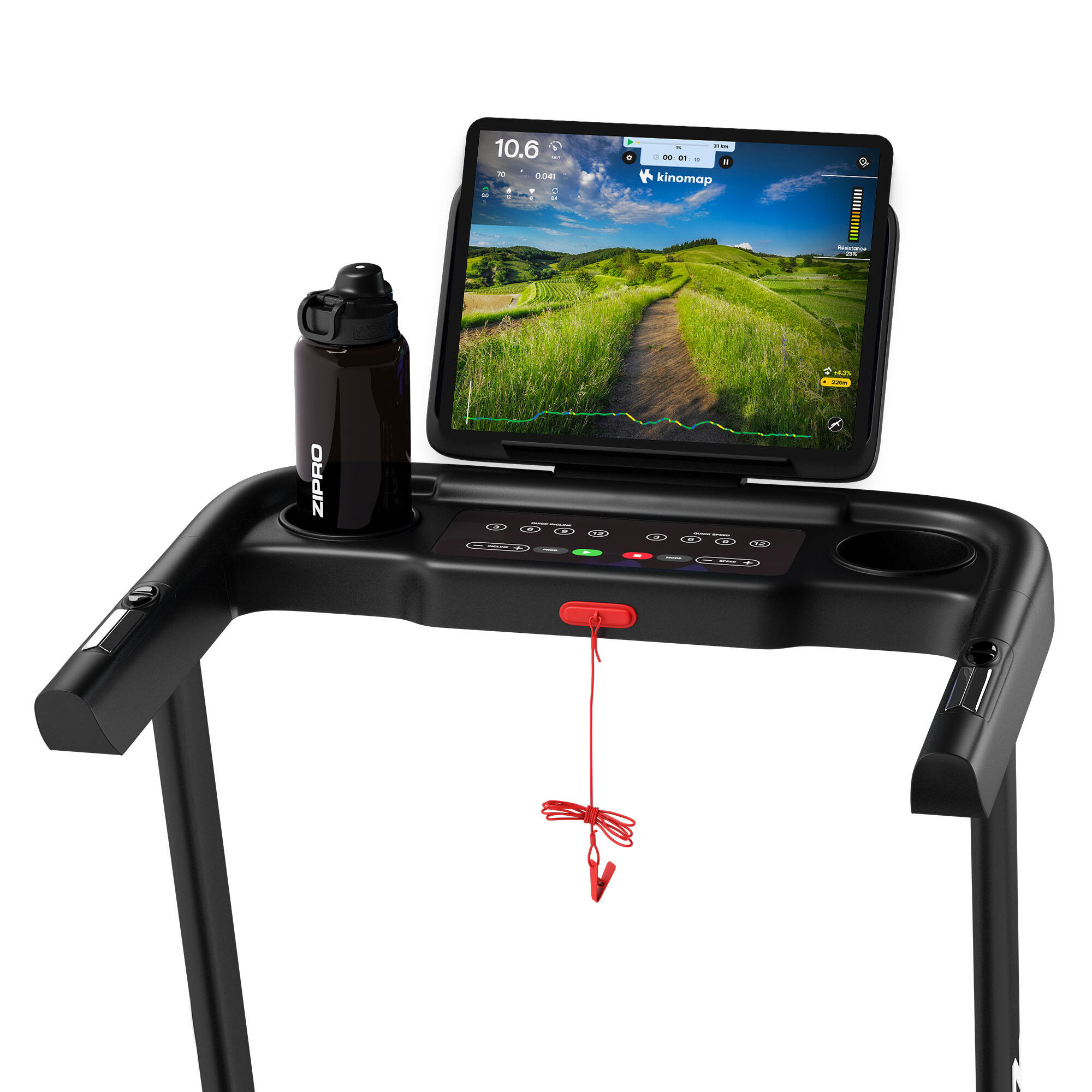 Tapis de course Zipro Luma 12 km/h 120 x 44 cm FitShow Kinomap Écran LCD 11/16