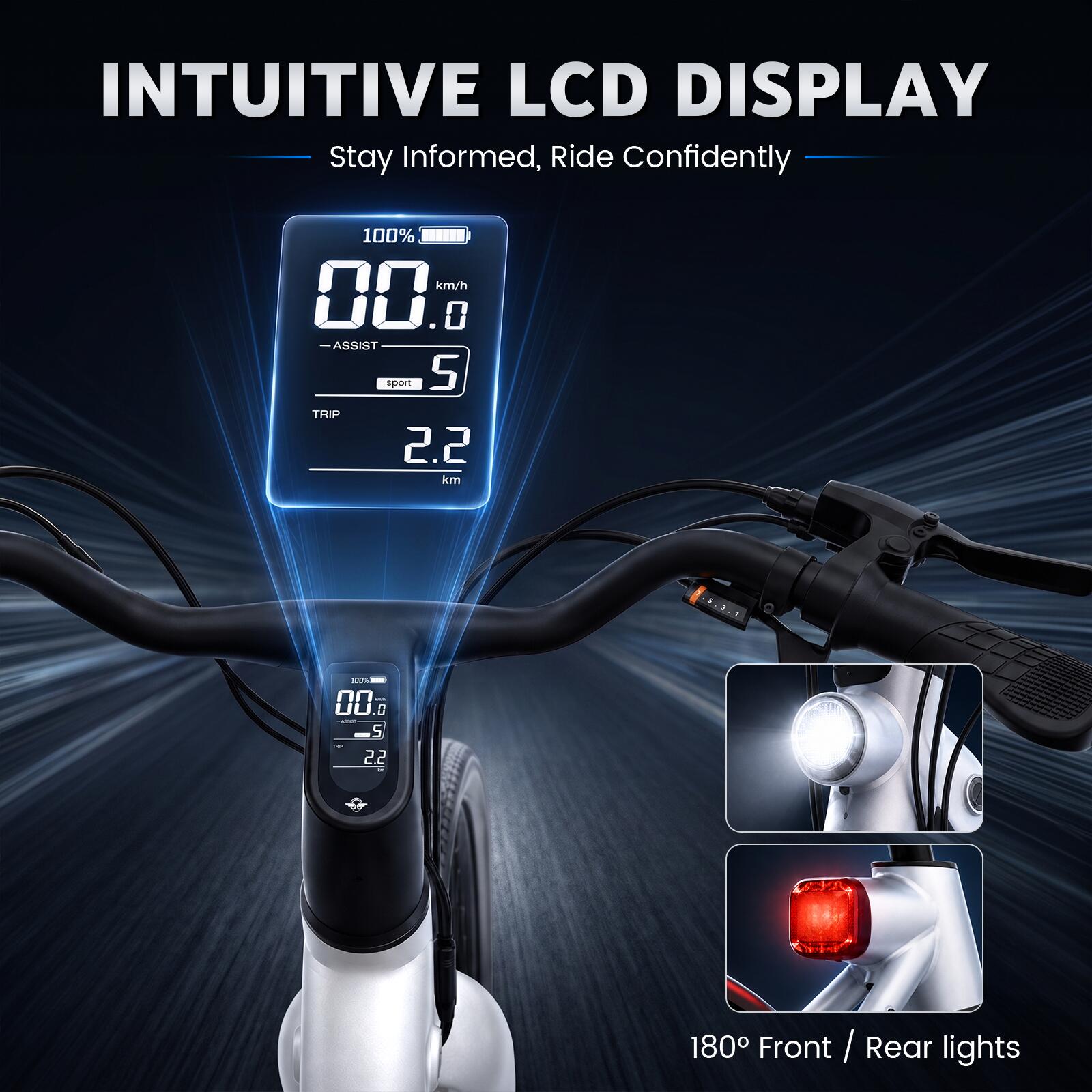 Bicicletta elettrica 26" 250W 345Wh 60 Km 7 velocità DAY PLUS 2 telaio basso 4/8