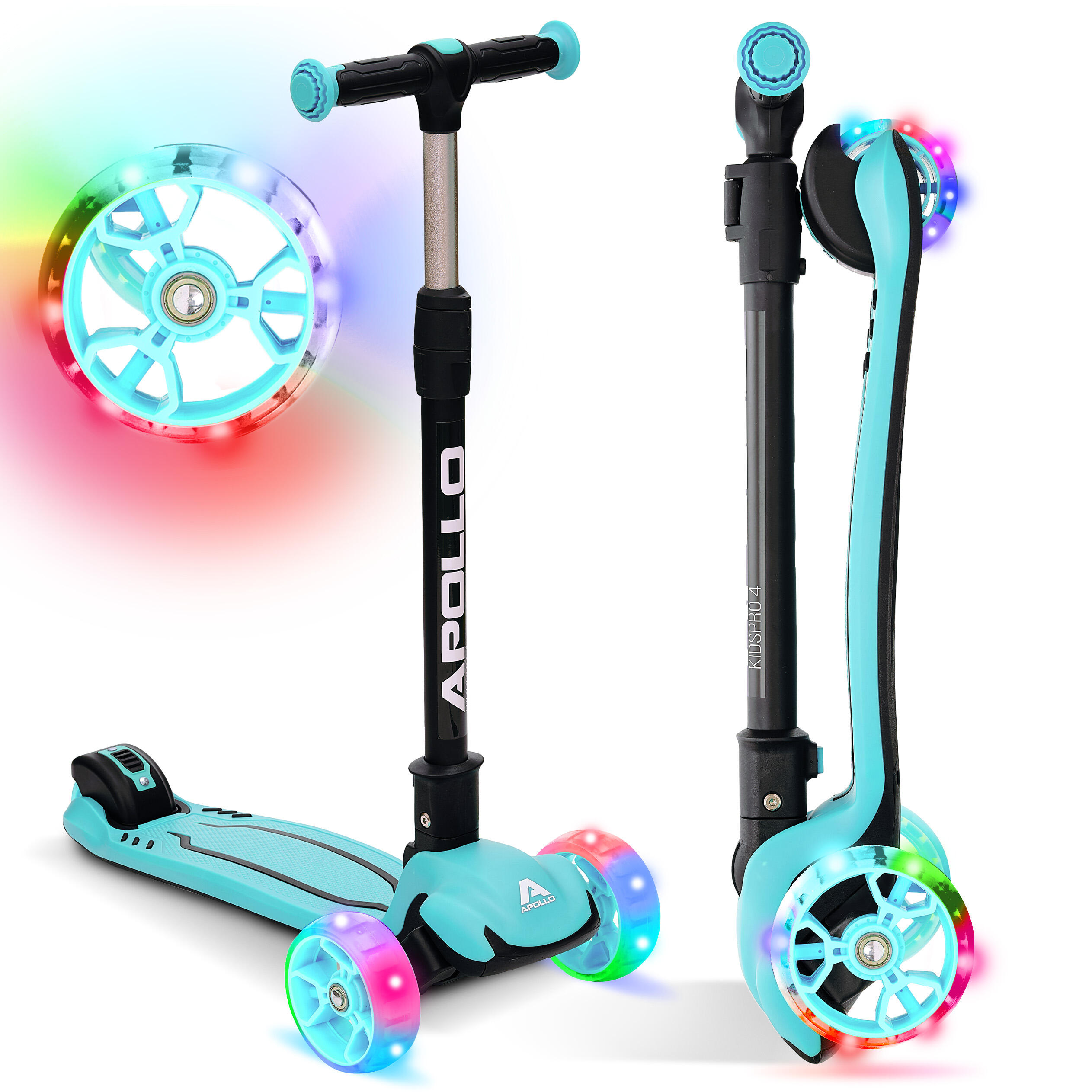 Kinderscooter KIDSPRO 4 opvouwbare LED 3-wiel step 5/7