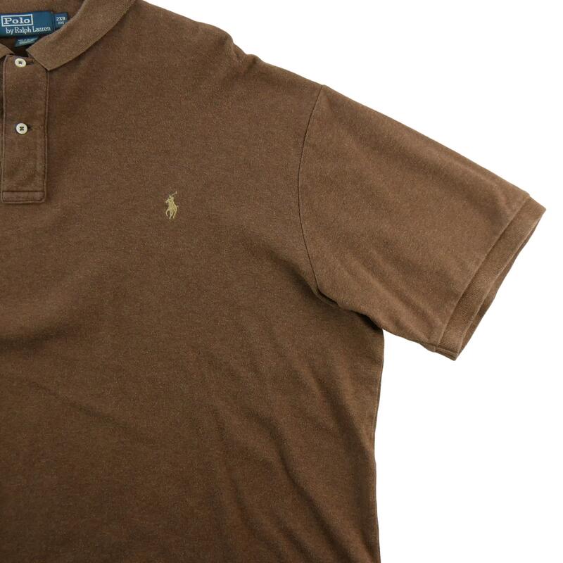 Second life - Polo bărbați cu mânecă scurtă Polo Ralph Lauren maro - Bun