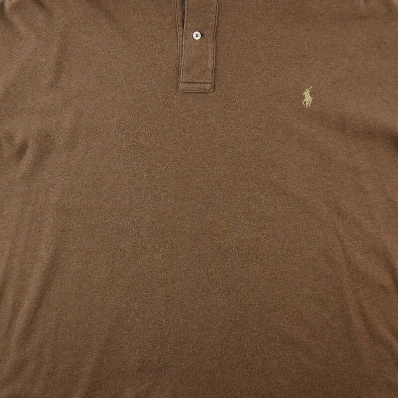Second life - Polo bărbați cu mânecă scurtă Polo Ralph Lauren maro - Bun
